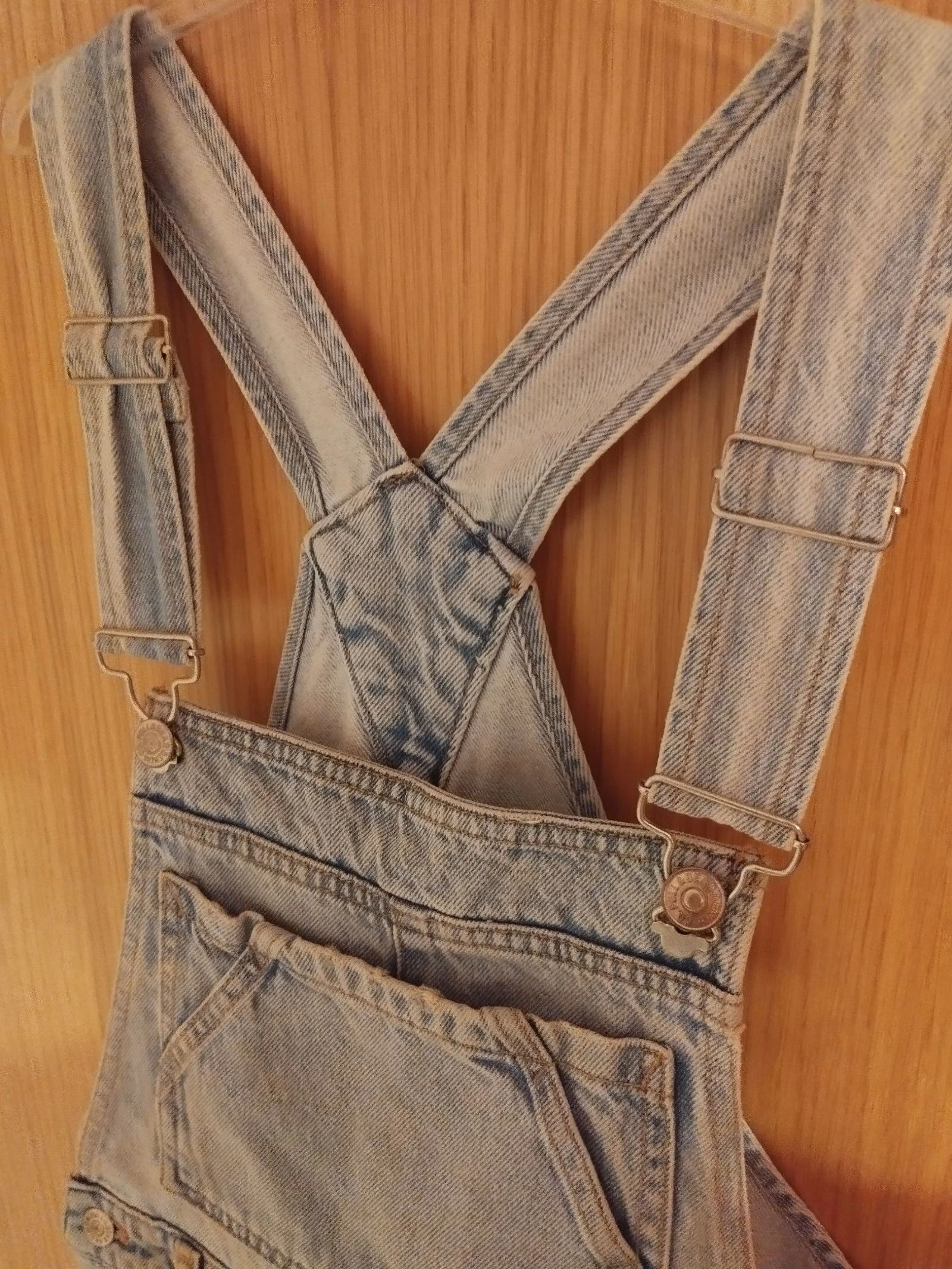 Blusa curta de ganga azul claro de um ombro só - Pull&Bear - Tamanho M (também serve para P) – photo 3